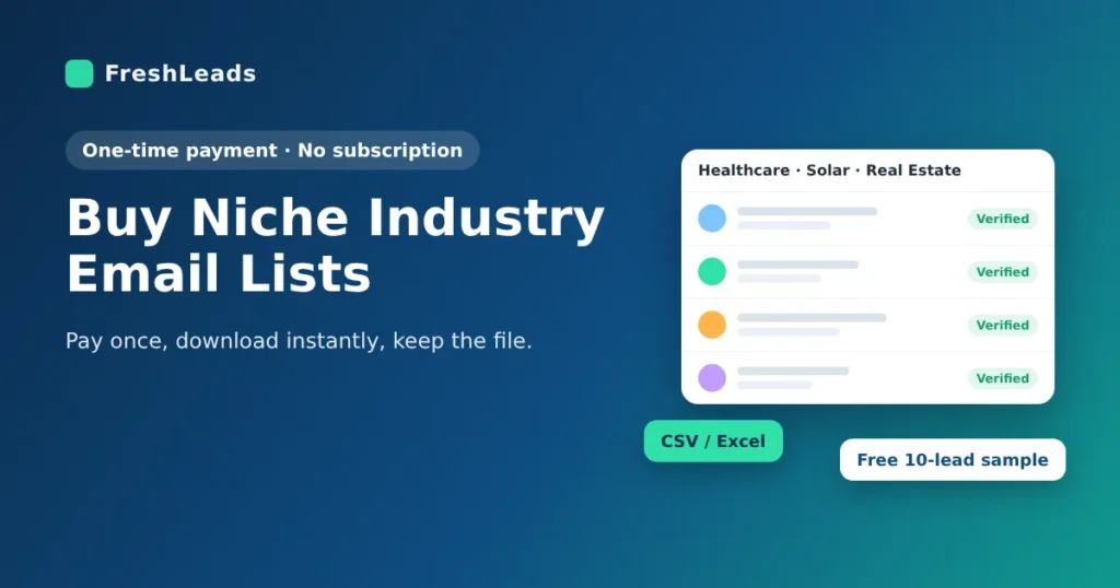 Buy Niche Industry Email Lists Without a Subscription