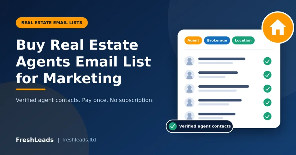 Buy Real Estate Agents Email List for Marketing